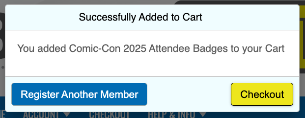 Successfully Added Badges to Cart - Step 4b